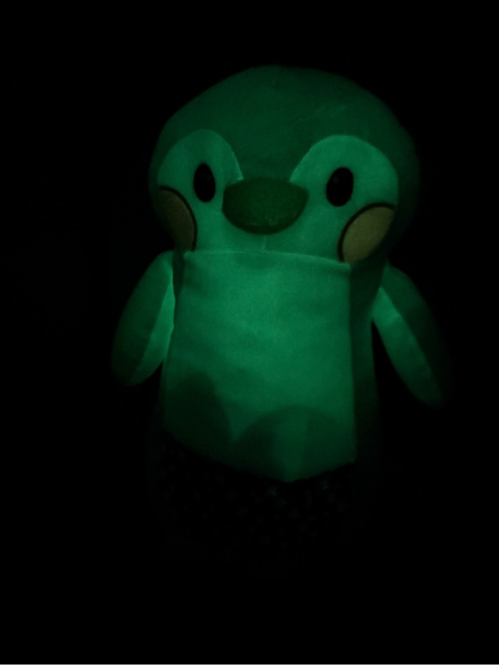 Glow-In-The-Dark large Green Penguin Plush Toy for Kids